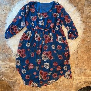 Pink Blush Chiffon Plus Size Maternity Dress